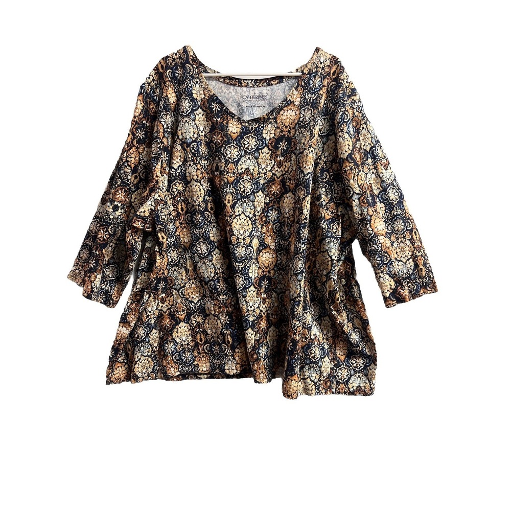 Catherines Suprema Collection Top beige   Stretch sz 4X